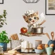 Интерьерная наклейка для кухни на стену, холодильник, дверь Кот повар 15х15 см. Разноцветный - изображение 5