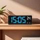 Часы Deepfox DS-6631 LED цифровые электронные настольные Будильник Дата Температура (17.3 х 6.7см) синий - изображение 4