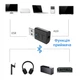 Бездротовий аудіо адаптер Bluetooth 5.0 VIKEFON 2в1 приймач - передавач + кабель, 10 м, чорний (108677408) - зображення 6