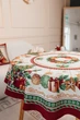 Скатертина Новорічна гобеленова Ø140 см. на круглий стіл Premium JOUETS - зображення 5