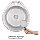 Кухонна мийка WEZER 4843(08) Decor 480x430x180 мм + сифон - зображення 6