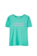 Футболка Pull & Bear м'ятний з принтом EVHUV565 S - изображение 1