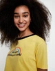 Футболка Pull & Bear жовтий з принтом NSQYT948 M - изображение 4