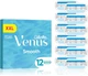 Сменные картриджи для бритья (лезвия кассеты) женские Gillette Venus Smooth 12 шт - изображение 1