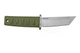 Нескладний ніж Cold Steel Kyoto I 1 Mini Japanese, олива рукоять, клинок танто Stonewash, для прихованого носіння, шийник з піхвами - зображення 3