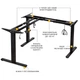 Каркас столу Mealux Powerframe Trio Black з трьома електродвигунами (арт. BS-30 Black) - изображение 5
