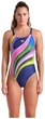 Купальник закрытый для женщин Arena Water Fluids Swimsuit Swim Pro (UPF 50+) 40 Темно-синий, мультиколор (008837-570-40) - изображение 4