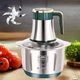 Измельчитель электрический Hoffmans Electronics НМ-8848 с металлической чашей 5л универсальный 1800Вт Зеленый - изображение 1