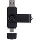 Флешка Jaster Plain 4Gb OTG Micro USB Flash Drive (перехідник Type-C USB в подарунок) Black - изображение 4