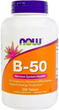 Kompleks witamin z grupy B Now Foods B-50 250 tabletek (733739004284) - obraz 1