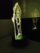 3d-светильник Гринч, 3д-ночник, несколько подсветок (батарейка+220В) - изображение 3
