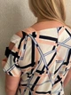 Платье с лентами на рукаве персиковое Capricious CAPS0142 XL - изображение 5