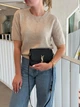 Cумка жіноча з фурнітурою в стилі Saint Laurent Solferino Black/Gold - изображение 6