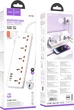 Мережевий подовжувач Hoco AC14A Rico 5-position socket (PD30W/1C3A) White (6942007607186) - зображення 5