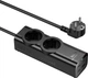 Мережевий подовжувач Hoco NS10 Wisdom 2-position (PD67W/3C1A) desktop socket (EU/GER) Black (6942007638500) - зображення 4