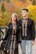 Вишита довга вечірня сукня Etnovyshyvka "Оксамит Ночі" чорна з колосками та рукавами бохо з стійкою на шиї 2XL - изображение 8