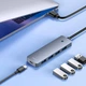 HUB адаптер USB Хаб Baseus UltraJoy Series 4-Port |USB-A to USB3.0*4, 5Gbps,15cm| Адаптер Розгалужувач Сірий - зображення 7