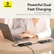 HUB адаптер Type-C Хаб Baseus Dual Fast Charging 6-in-1 |USB-C to HDMI 4K*1+USB-A*2+USB-C*3| Адаптер Розгалужувач - зображення 2