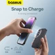 Повербанк Baseus 5000 mAh Magnetic Mini 20W + Бездротова швидка зарядка MagSafe 15W Чорний - зображення 4