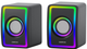 System akustyczny Omega Speaker 6W RMS RGB USB 3.5 mm Audio Black Small Tower (5907595461504) - obraz 2