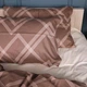 Простынь MirSon King Size 220x240 см 22-1413 Brown Geometry Сатин (2200011123264) - изображение 2