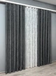 Комплект штор VR-Textil Жаккард Мрамор 100х270 2шт и Тюль 300х270 1123ш-1400т Графитовый с белым 71-003/1 - изображение 3
