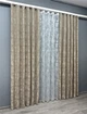 Комплект штор VR-Textil Жакард Мармур 100х270 2шт і Тюль 300х270 1208ш-1400т Бежево-сірий з білим 71-006/1 - зображення 3