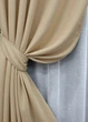 Комплект штор VR-Textil Лен Мешковина 100х270 2шт и Тюль 300х270 1162ш-115т Бежевый с белым 71-018/1 - изображение 4