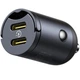 Автомобильное зарядное устройство Baseus Tiny Star Mini Car Charge (2 Type-C, 30W+30W, QC/PD). Black - изображение 3