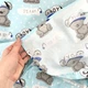 Пеленка детская хлопок Oh My Kids "Мишки" бирюзовый - изображение 2