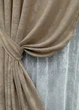 Комплект штор VR-Textil Жаккард Мрамор 100х270 2шт и Тюль 300х270 1207ш-1400т Капучино с белым 71-005/1 - изображение 4