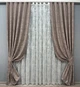 Комплект штор VR-Textil Жакард Мармур 150х270 2шт і Тюль 400х270 1669ш-1400т Какао з білим 71-008/3 - зображення 1