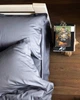 Простирадло Cozy 140x200x20 см на резинці Темно-сіре - зображення 2