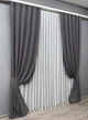 Комплект готовых штор VR-Textil Микровелюр Petek YL №1706ш Графитовый 100х295 см 2 шт (31-796) - изображение 3
