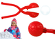 Maszynka do robienia śnieżek LEAN Toys Śnieżkomat Wzór Piłki Czerwona (5905991007579) - obraz 6