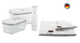 Вакуумный стартовый набор ZWILLING Fresh & Save 7 шт стекло M/L белый вакуумный насос контейнеры пакеты 36806-007-0 - изображение 1