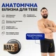 Мужские анатомические боксеры Anatomic Long w/skew fly Plus, Black Series, черный 5XL LPS140-01 - изображение 1