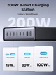Зарядное устройство Ugreen X766 200W 8Ports GaN for MacBook Pro 16" Air, XPS 13, iPad Pro, iPhone 16 Pro, Galaxy S25 6C2A Grey (55324) - изображение 13