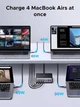 Зарядное устройство Ugreen X766 200W 8Ports GaN for MacBook Pro 16" Air, XPS 13, iPad Pro, iPhone 16 Pro, Galaxy S25 6C2A Grey (55324) - изображение 14