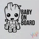 Наклейка "Baby on Board — Грут малюк" 20х20 см Чорна (010) - изображение 1