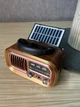 Радіоприймач GOLON RX-BT628S з акумулятором Bluetooth, USB, SD і сонячною панеллю Світлий - зображення 3