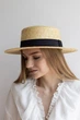 Соломенная шляпа канотье летняя D.Hats поля 7 см - изображение 5