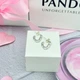 Срібні сережки Pandora відкриті Трикутники - зображення 2