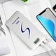 Портативный Power Bank UKC 30000 mAh зарядное устройство с LCD экраном Белый 2176 - изображение 2