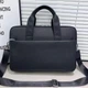 Кожаная деловая сумка-портфель для ноутбука Tiding Bag 56901 Черная 40х27х10см - изображение 1