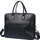 Сумка - портфель для ноутбука из натуральной кожи Tiding Bag M364A Черная 40х30х6см - изображение 1