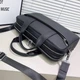 Кожаная деловая сумка-портфель для ноутбука Tiding Bag 56901 Черная 40х27х10см - изображение 7