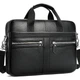 Кожаная мужская сумка для ноутбука 15.6 дюйма Tiding Bag N8256 Черная 39х29х7 см - изображение 5