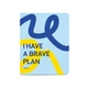 Планер Orner I HAVE A BRAVE PLAN А5+ 248 листов патриотичный голубой - изображение 1