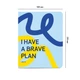 Планер Orner I HAVE A BRAVE PLAN А5+ 248 листов патриотичный голубой - изображение 4
